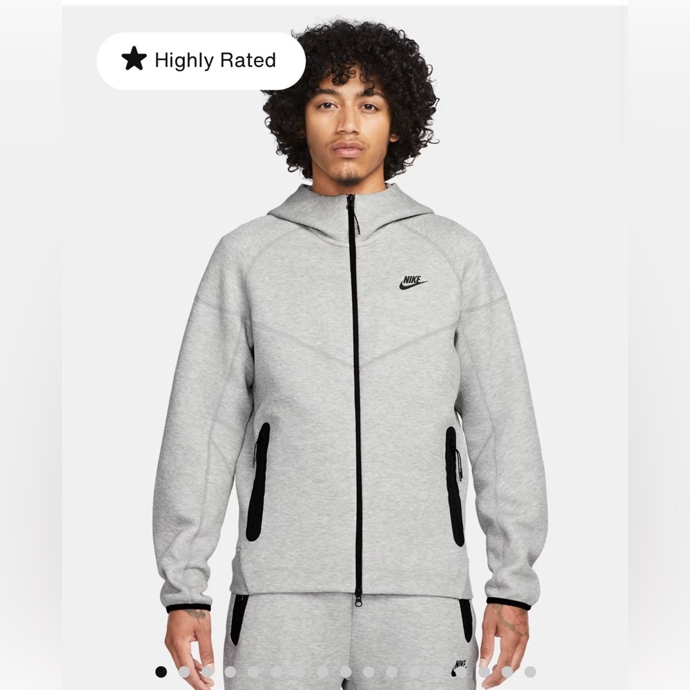 NWT Men's Nike Sportswear Tech Fleece Windrunner Full Zip Hoodie Red Medium